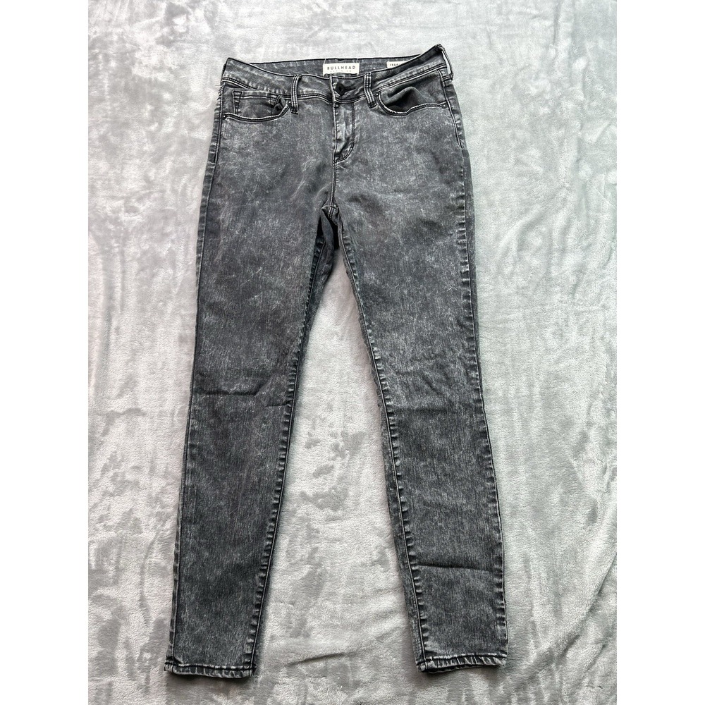 Bullhead Womens Sz 9 Designer Jeans Grey Jeggings Stretch Mid Rise Ladies Pants